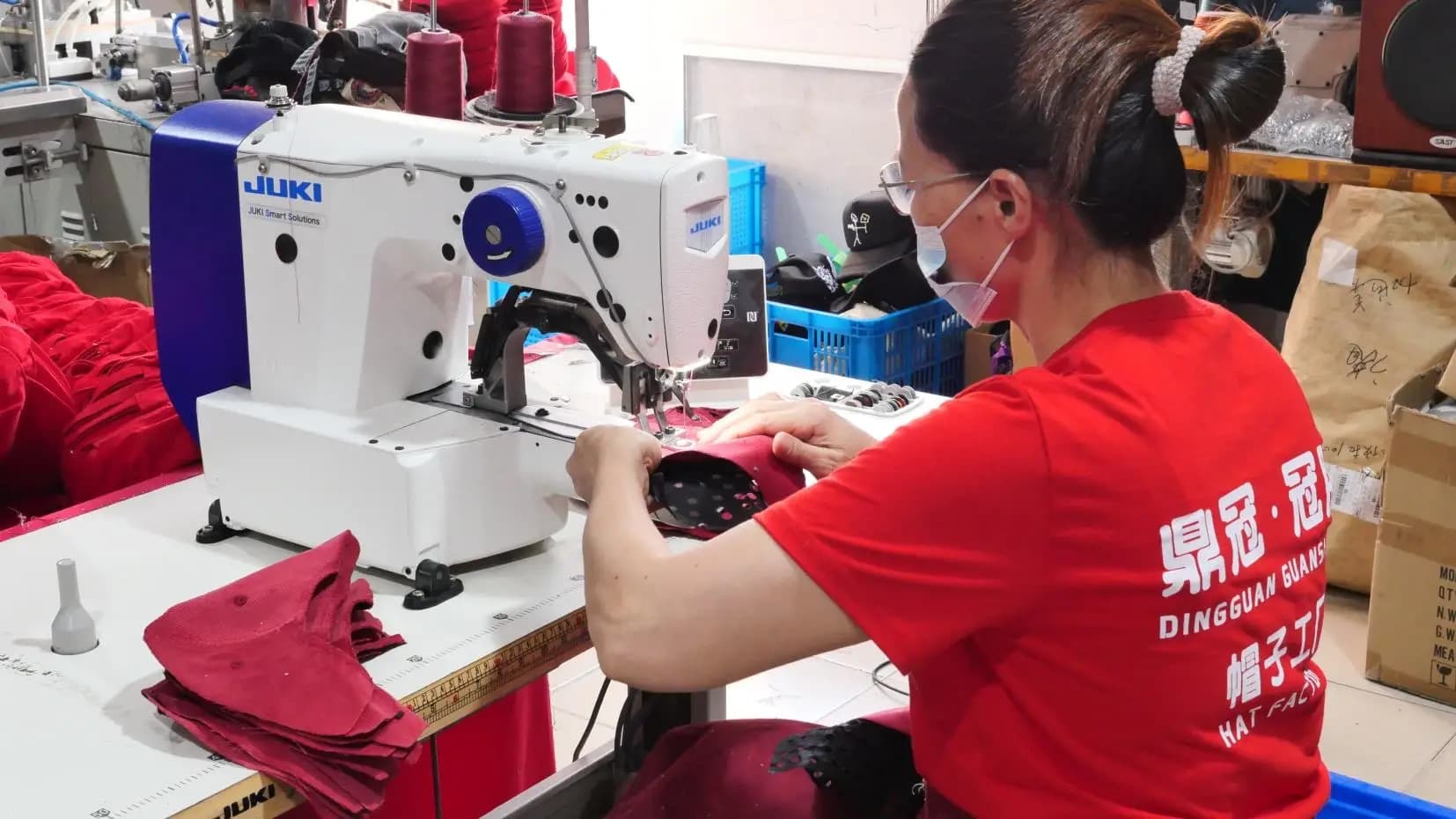 Shenzhen Dingguan Hat Making Co., Ltd. factory production line