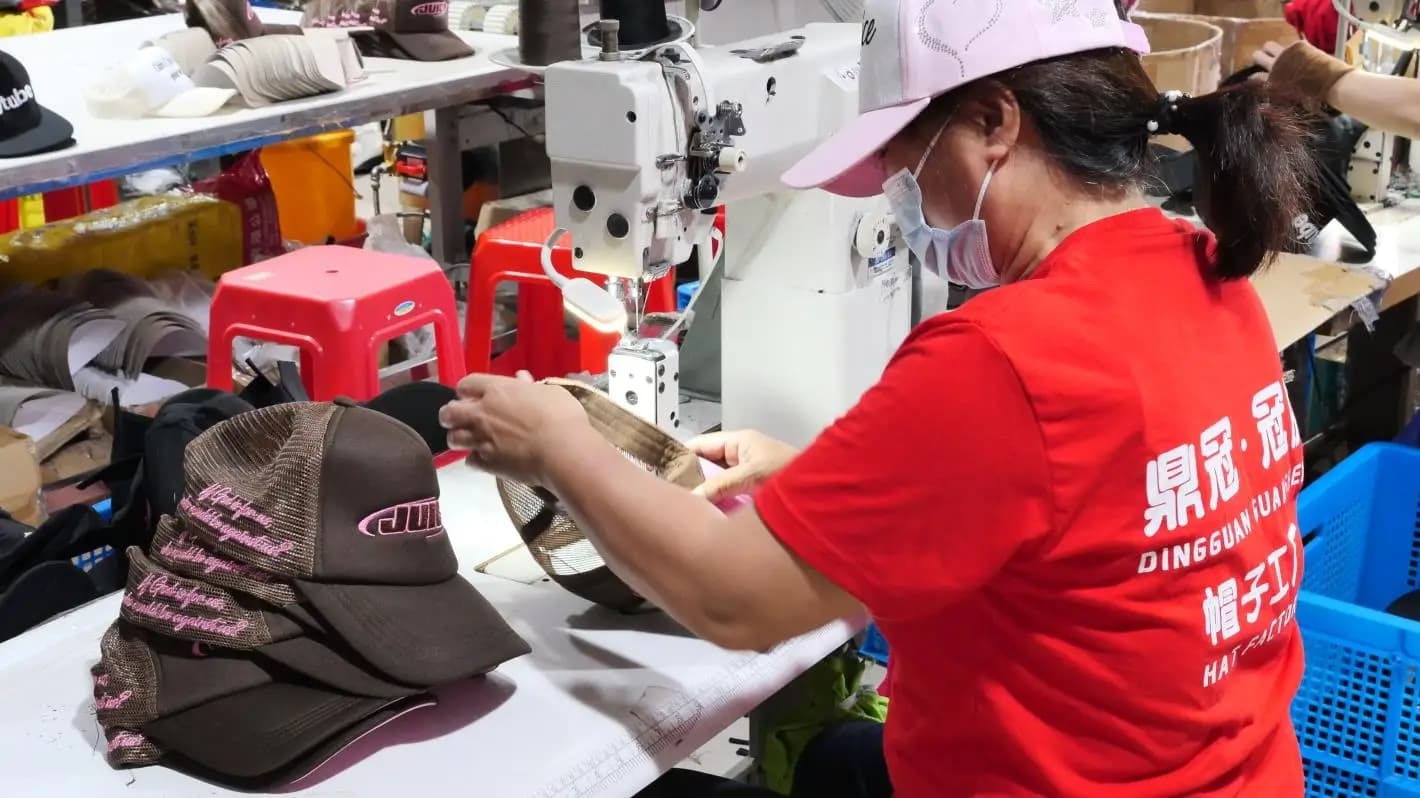 Shenzhen Dingguan Hat Making Co., Ltd. factory production line