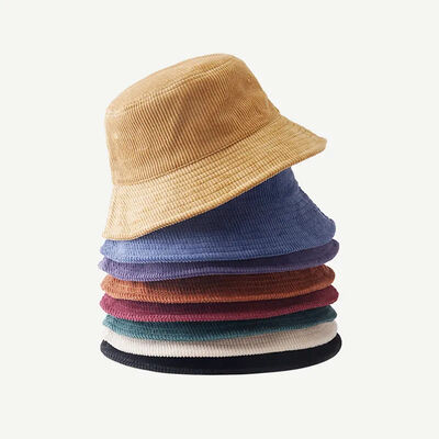 Street Style Corduroy Bucket Hats Blank Unconstructed Custom logo