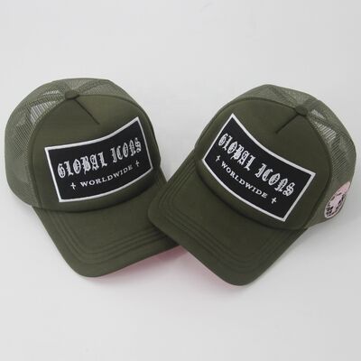 Embroidery Mesh 5 Panel Trucker Hats