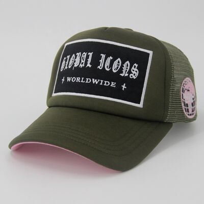 Embroidery Mesh 5 Panel Trucker Hats