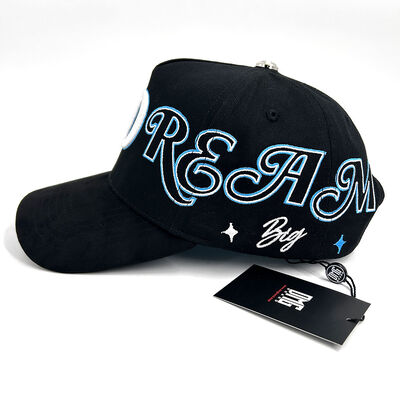 Suede Baseball Caps 5 Panel 3D Embroidery