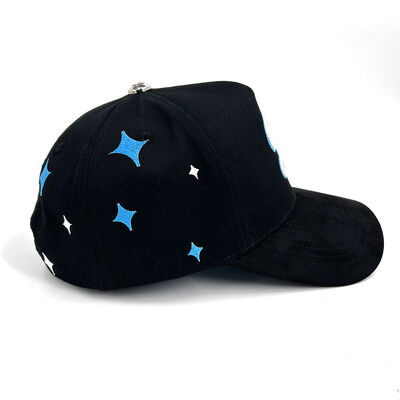 Suede Baseball Caps 5 Panel 3D Embroidery