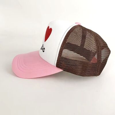 3D Embroidery Mesh Trucker Hats Puff Printed 58-60CM Adjustable for Unisex
