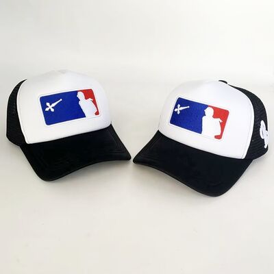 3D Embroidery Mesh Trucker Hats Puff Printed 58-60CM Adjustable for Unisex