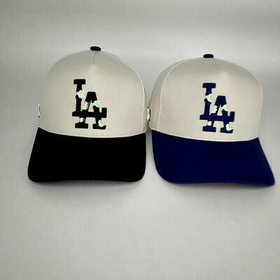 Luminous Embroidered Glow Thread Casual Cotton Baseball Hats 5 Panels Outdoor