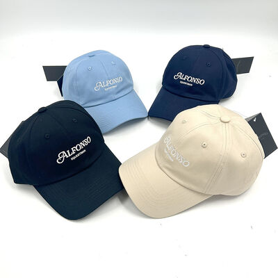 Customized 3D Embroidered Dad Hats Cotton Unstructured Baseball Cap 6 Panel