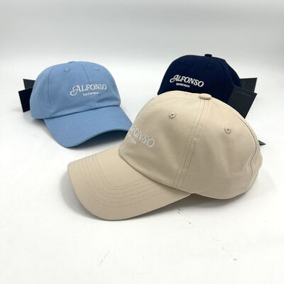 Customized 3D Embroidered Dad Hats Cotton Unstructured Baseball Cap 6 Panel