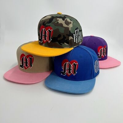 Acrylic 3D Embroidered 6 Panel Snapback Caps Puff Embroidery Hip Hop Sports Custom