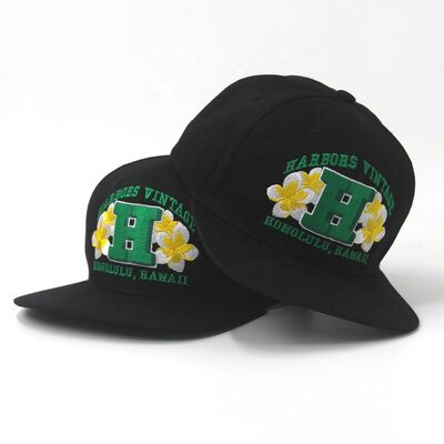 Hip Hop Custom 3D Embroidery Snapback Cap Baseball Hat Flat Brim Fitted Sports Adjustable