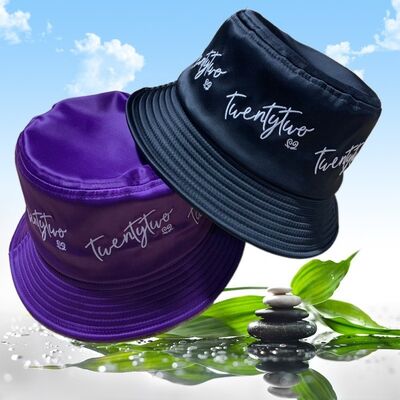 Custom Bucket Hats Embroidery logo Custom Digital Printing Sun Visor Satin Bucket Hat