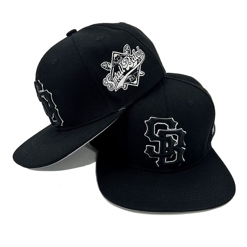 3D Embroidery Snapback Caps Hip Hop Baseball Hat Flat Brim Custom 6 Panel Adjustable